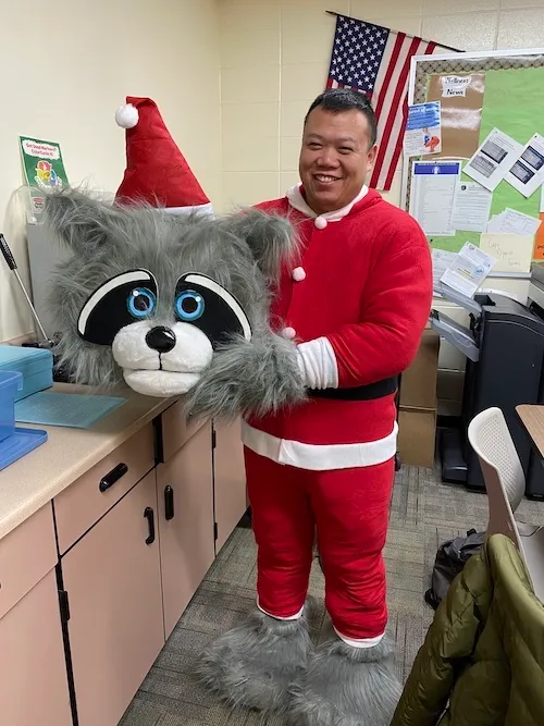 Rory the Rockfield School Mascot